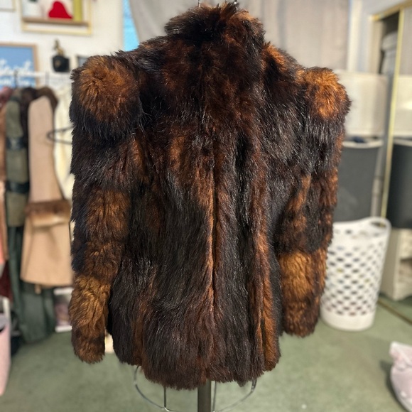 Vintage brown fox fur coat, medium/large - Picture 7 of 10